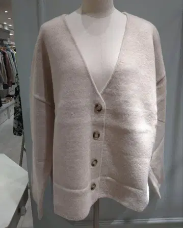 아모르카프리스 바이컬러 롱 가디건 택 포함 미사용 새상품