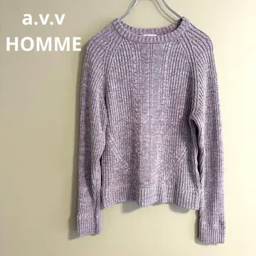 a.v.v HOMME 여성용 니트 스웨터 그레이 M 긴팔 겨울