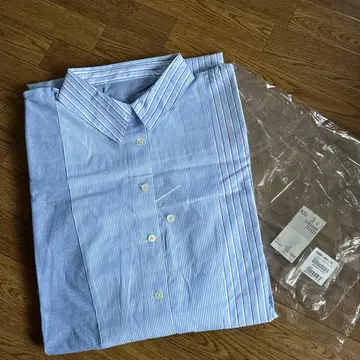 [ DoCLASSE ] 랜덤 스트라이프 셔츠 원피스 블루 패턴15