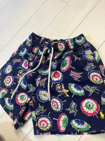 랄프 로렌 네이비 파라솔 패턴 숏팬츠 S