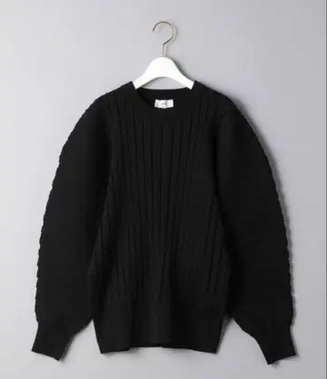 HYKE 하이크 와이드 리브 니트 블랙 사이즈 1