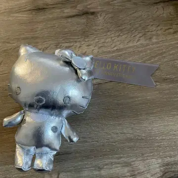 아베일 한정판 헬로키티 50주년 기념 실버 봉제 인형