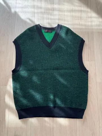 CABaN 니트 베스트 그린/블랙