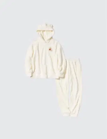 새상품 유니클로 퍼리 플리스 모프 샌드 L 룸웨어 파자마