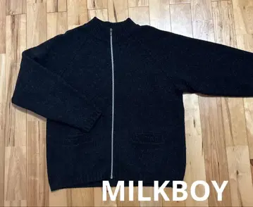 MILKBOY 다크 그레이 집업 가디건