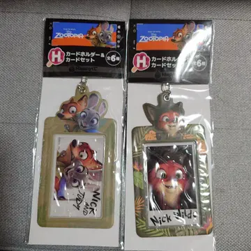 주토피아 제일복권 H상 카드 홀더&카드 세트 닉 닉&주디