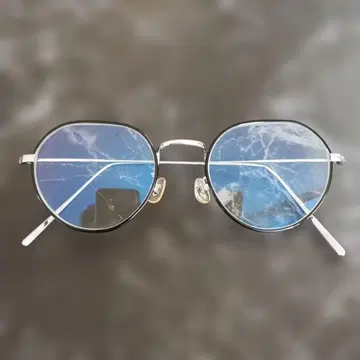 메탈 라운드 프레임 UV 렌즈 안경