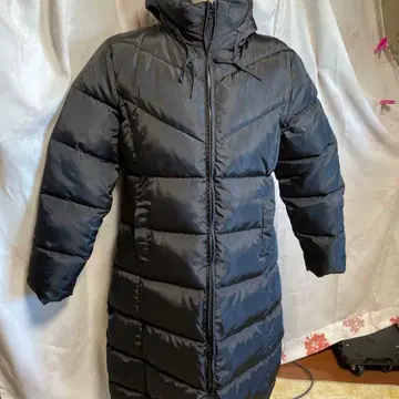 블랙 롱 기장 다운 자켓