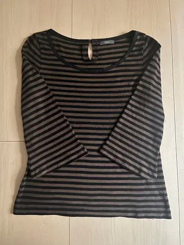 IENA 보더 7부 소매 티셔츠