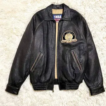 새상품급 NBA 레이커스 싱글 라이더 가죽 자켓 33연승 기념