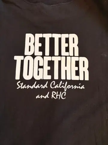 RHC 스타카리 BETTER TOGETHER 맨투맨 블랙 XL