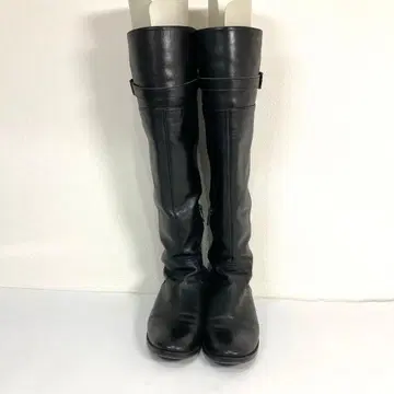 새상품급 다이애나 롱 부츠 가죽 블랙 사이드 지퍼 일본제