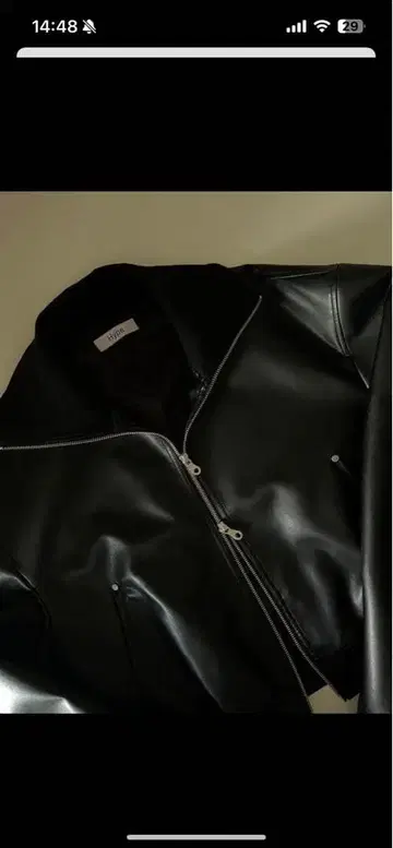 Hype-03 high neck leather like jacket