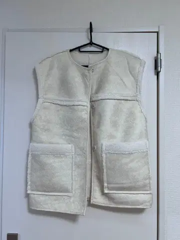 CIAOPANIC 리버서블 베스트 아이보리 2 포켓 F