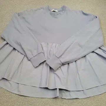 FREAK'S STORE 피그먼트 가공 프릴 롱 슬리브 상의