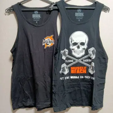 새상품 MUSCLE BEACH 탱크탑 S 2장 세트 머슬비치