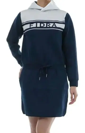 FIDRA 후드 부착 원피스 네이비 골프웨어