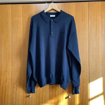 BROKEN BASE 네이비 피케 셔츠