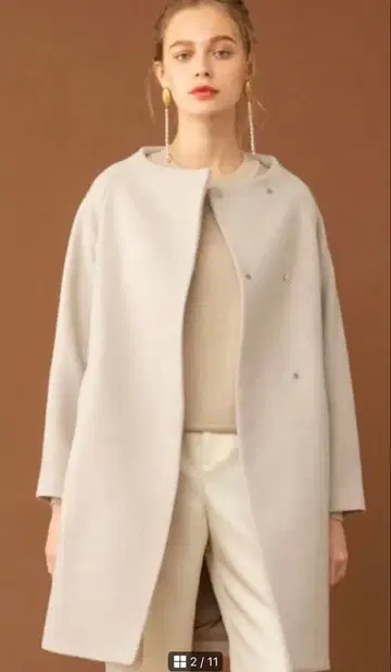 새상품급 UNITED TOKYO 캐시미어 혼방 울 코쿤 코트