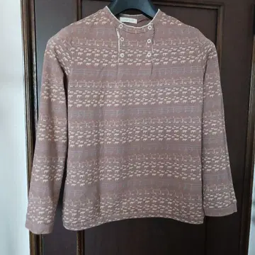 pual ce cin 동물 패턴 긴팔 티셔츠