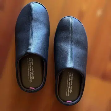 천연 가죽 블랙 슬립온 M 사이즈