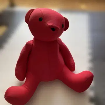 MOGU 빨간색 곰 모양 봉제 인형 약 30cm