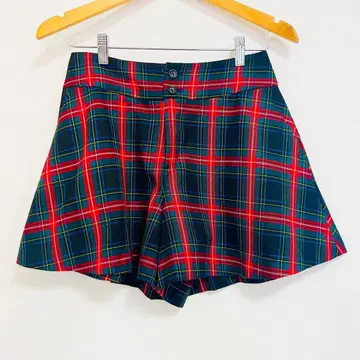 IENA SLOBE 예나스로브 체크 숏팬츠 타탄 플레어