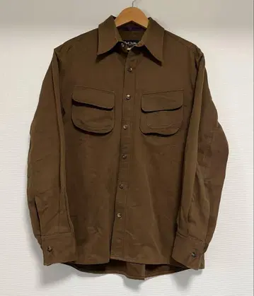 Paul Smith 브라운 포켓 부착 두꺼운 원단 긴팔 셔츠 L