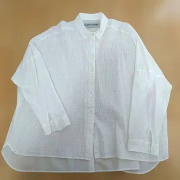 STAMP AND DIARY 자수 장식 화이트 셔츠