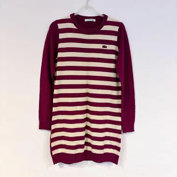 LACOSTE 라코스테 보더 긴팔 34 니트 원피스