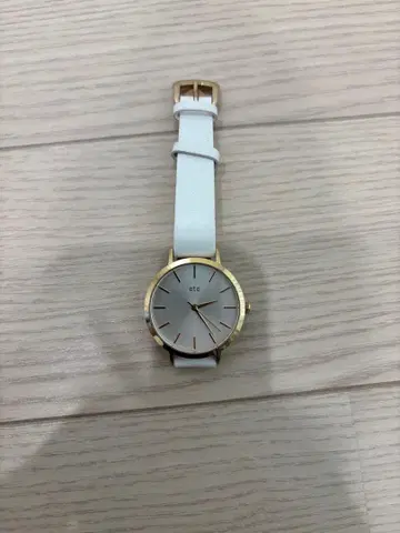 ete 쿼츠 손목시계 화이트/골드
