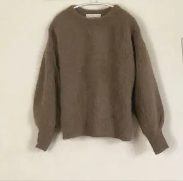 LILLY LYNQUE 브라운 라쿤 니트