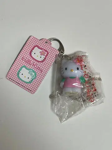 헬로키티 흔들면 빛나는 마스코트 키링 하운드투스 체크 카오하나