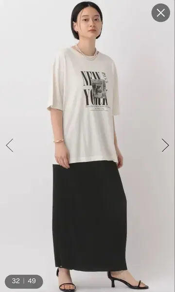 블랙 플리츠 롱 스커트