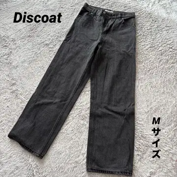 DISCOAT 블랙 스트레이트 데님 M 사이즈 귀여운
