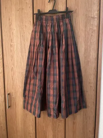 체크 플레어 스커트 34