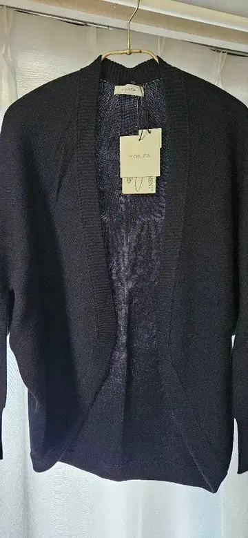 YONFA 홀 가먼트 돌먼 가디건 네이비 미사용 새상품