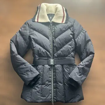 ANEW 블랙 다운 자켓 허리 벨트 포함