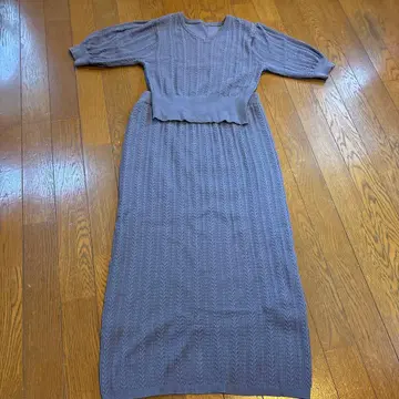 다크 블루 니트 셋업 M 사이즈