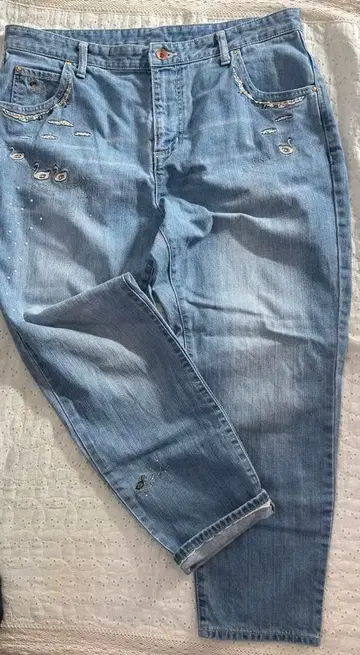 프랑슈리페 라이트 블루 데님 FL5 펄 자수