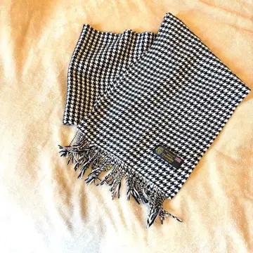 100% 캐시미어 하운드 투스 머플러