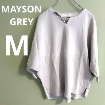 MAYSON GREY 메이슨 그레이 아이보리 그레이 V넥 7부 소매 M