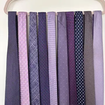 조금 유명한 브랜드 퍼플 계열 넥타이 10개 세트