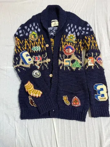 SCOTCH&SODA 패치워크 디자인 니트 가디건