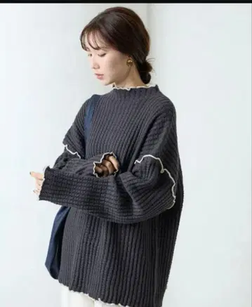 프릭스스토어 헤비 와플 메로우 하이넥 니트