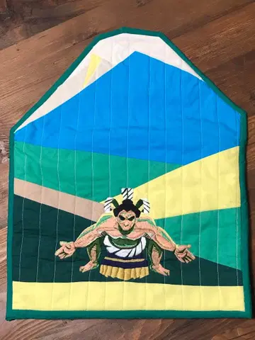 스모 선수 자수가 들어간 퀼팅 파우치 ( 컴퓨터 케이스 )