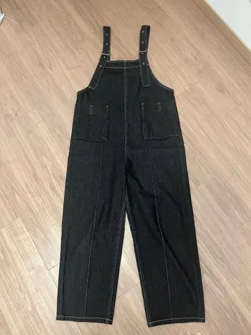 LINKABLE 블랙 데님 오버롤 새상품급