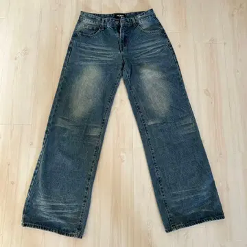 와이드 레그 데님 팬츠