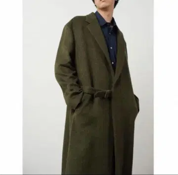 새상품 택 포함 FORMME 폼 울 태국 로켄 코트 카키 L