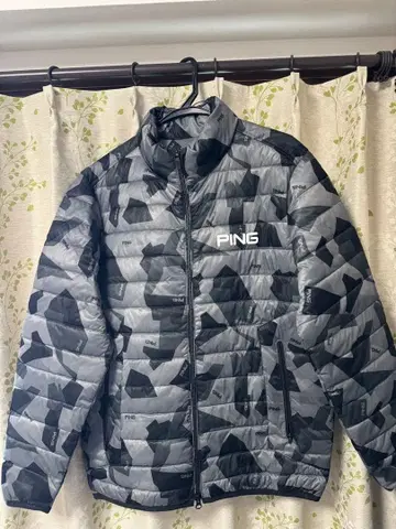 핑 PING 남성용 로고 프린트 충전솜 풀 집업 블루종 골프웨어